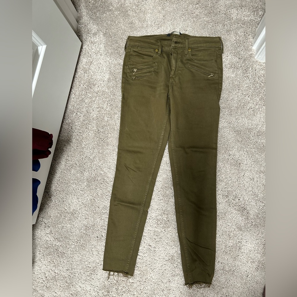 Abercrombie green skinny jean